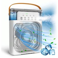 Ventilador Portatil 3 en 1 con Humidificador luz Led RGB